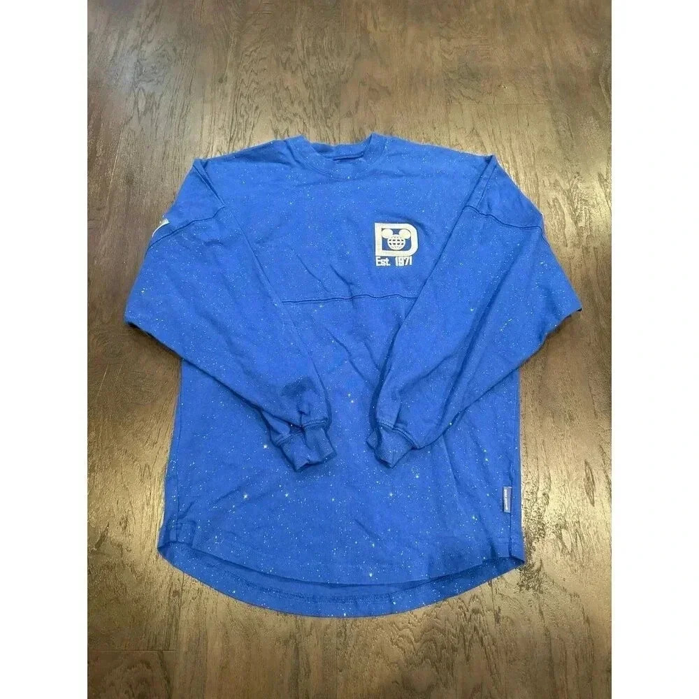 Disney by Spirit Jersey Adult Wishes Come True blue with glitter Jersey XS #31